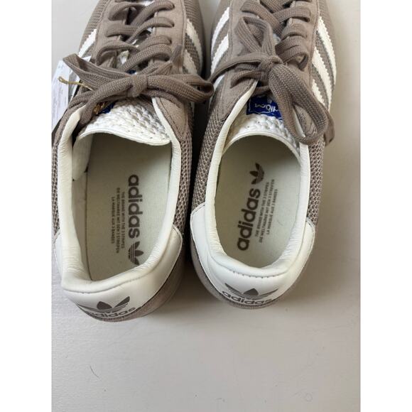 Adidas Originals Gazelle Indoor Pro Men’s 8.5 | Taupe Gray White Retro Sneakers - Picture 7 of 9